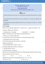 Đề thi học kì 1 KHTN 8 Kết nối tri thức - Đề số 4